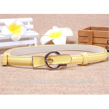 Rainbow color belt PU women belts